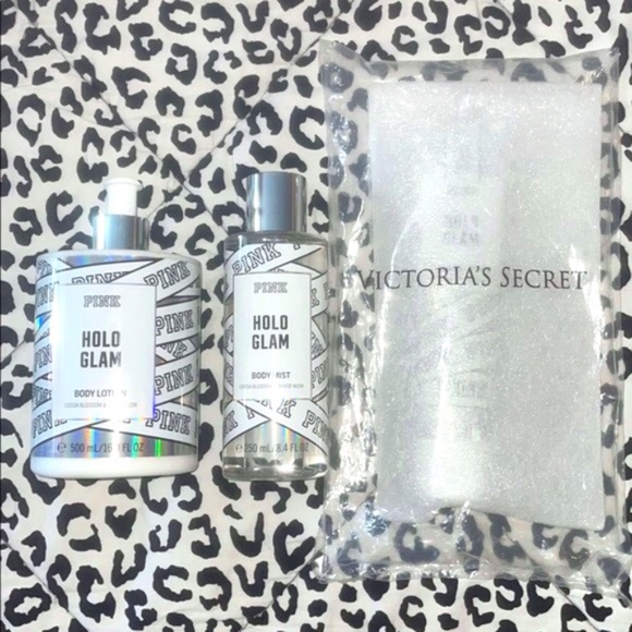 🖤🤍 Victoria’s Secret PINK HOLO GLAM Bundle of 3 - Picture 1 of 5